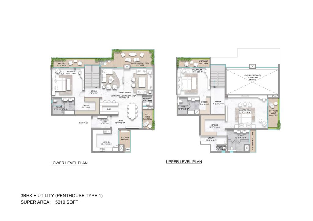 3 Bhk Pent House 5210 Sq. Ft